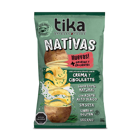 Tika Nativas Crema y Ciboulette 150g