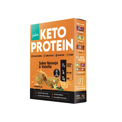 Keto Protein Bar Naranja & Vainilla 4unid