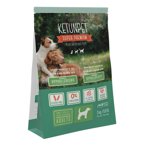 Alimento Vegano para Perros Super Premium Adultos Razas Pequeñas 3 Kilos