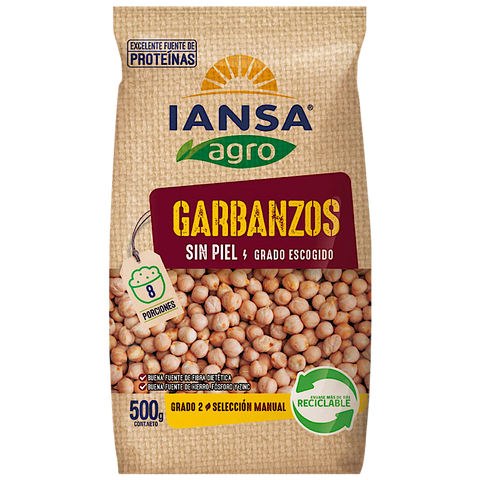 Garbanzoz sin Piel 500gr